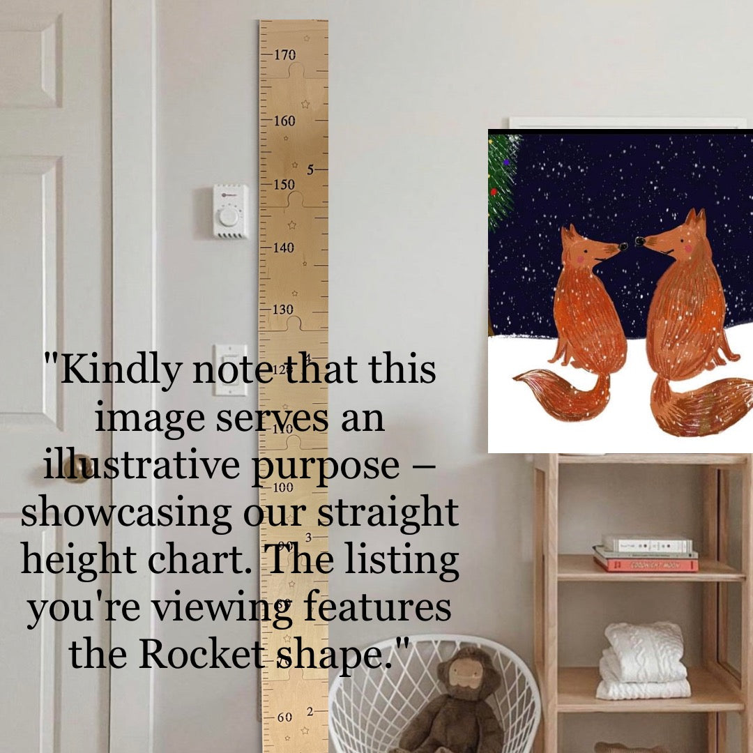 Wooden height chart - Rocket