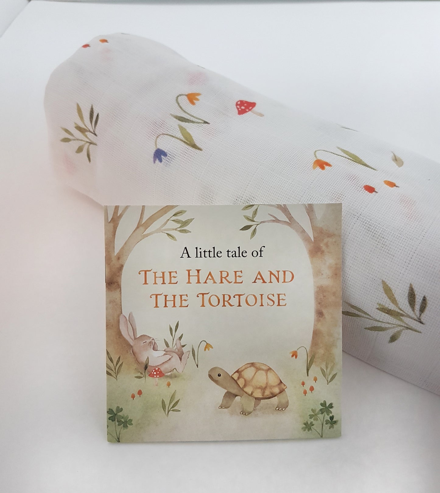 Forest- Single Swaddle/Large Muslin {Hare and Tortoise Collection}with the Little Book